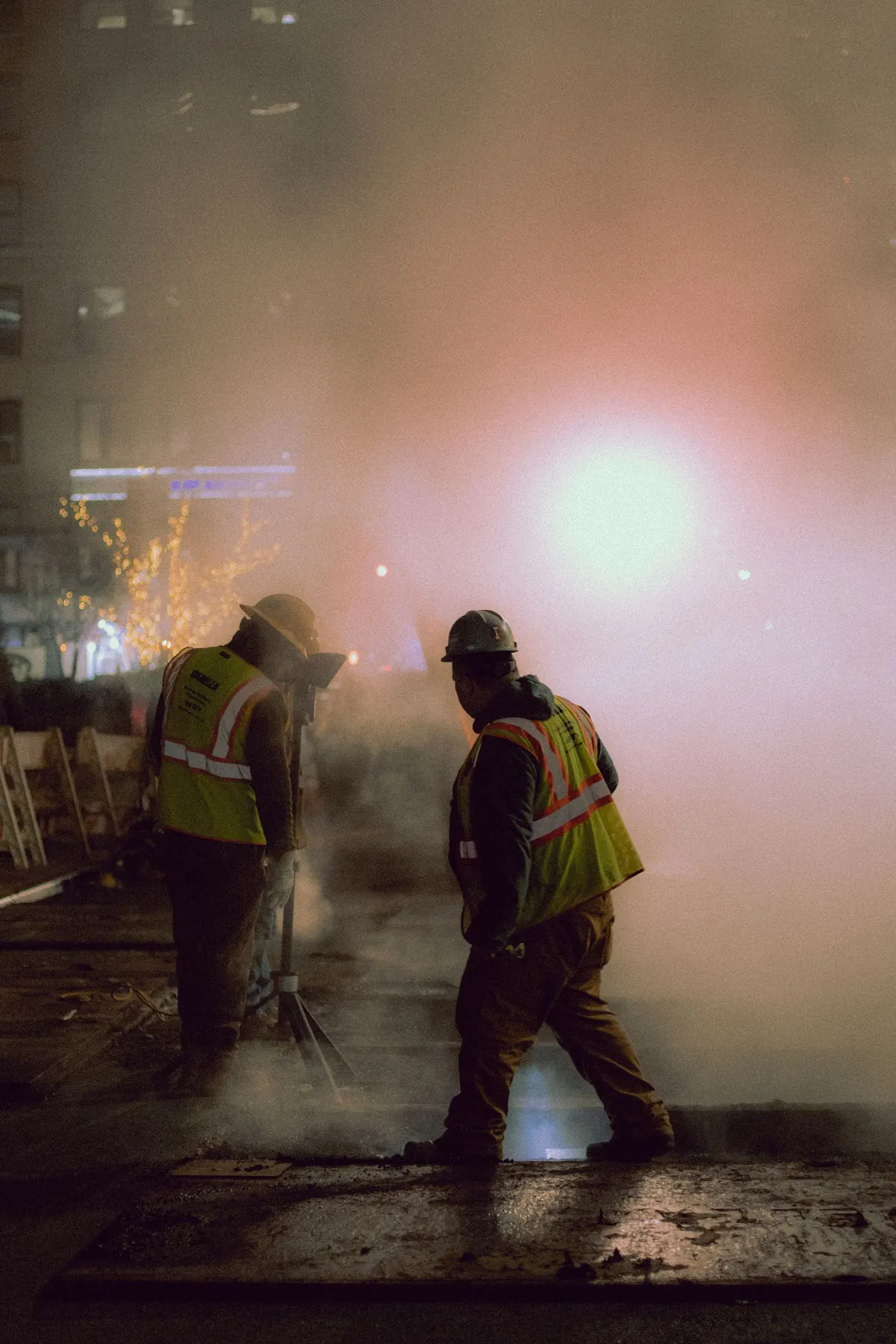 Field team at night