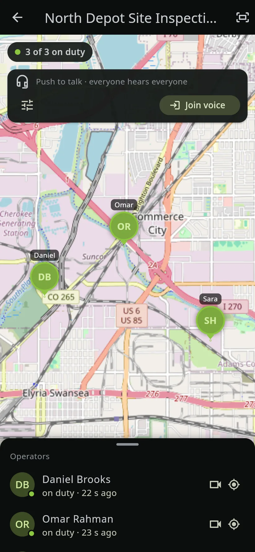 The whole operation on one map